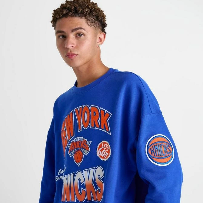 Pro Standard Men's Pro Standard New York Knicks NBA Turn It Up Fleece Crewneck Sweatshirt 6