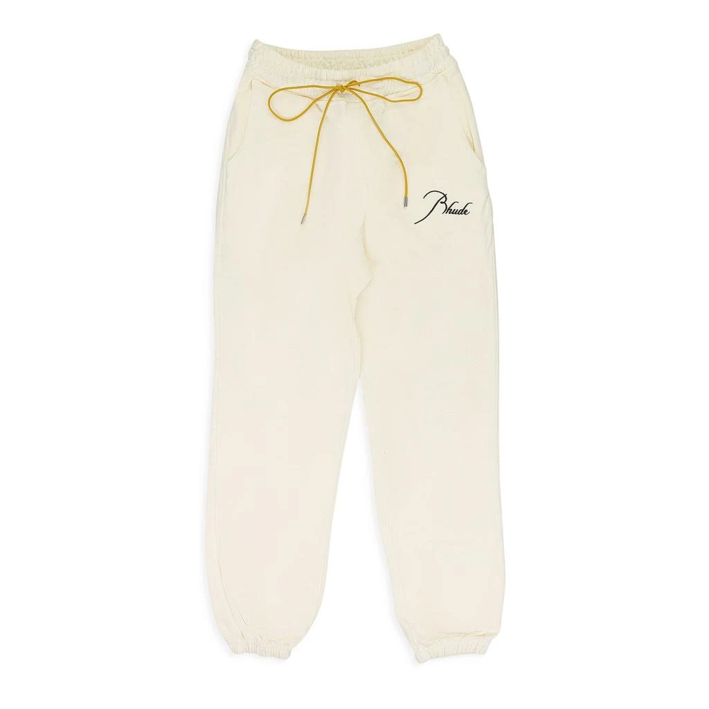 Rhude White Script Logo Terry Sweatpants