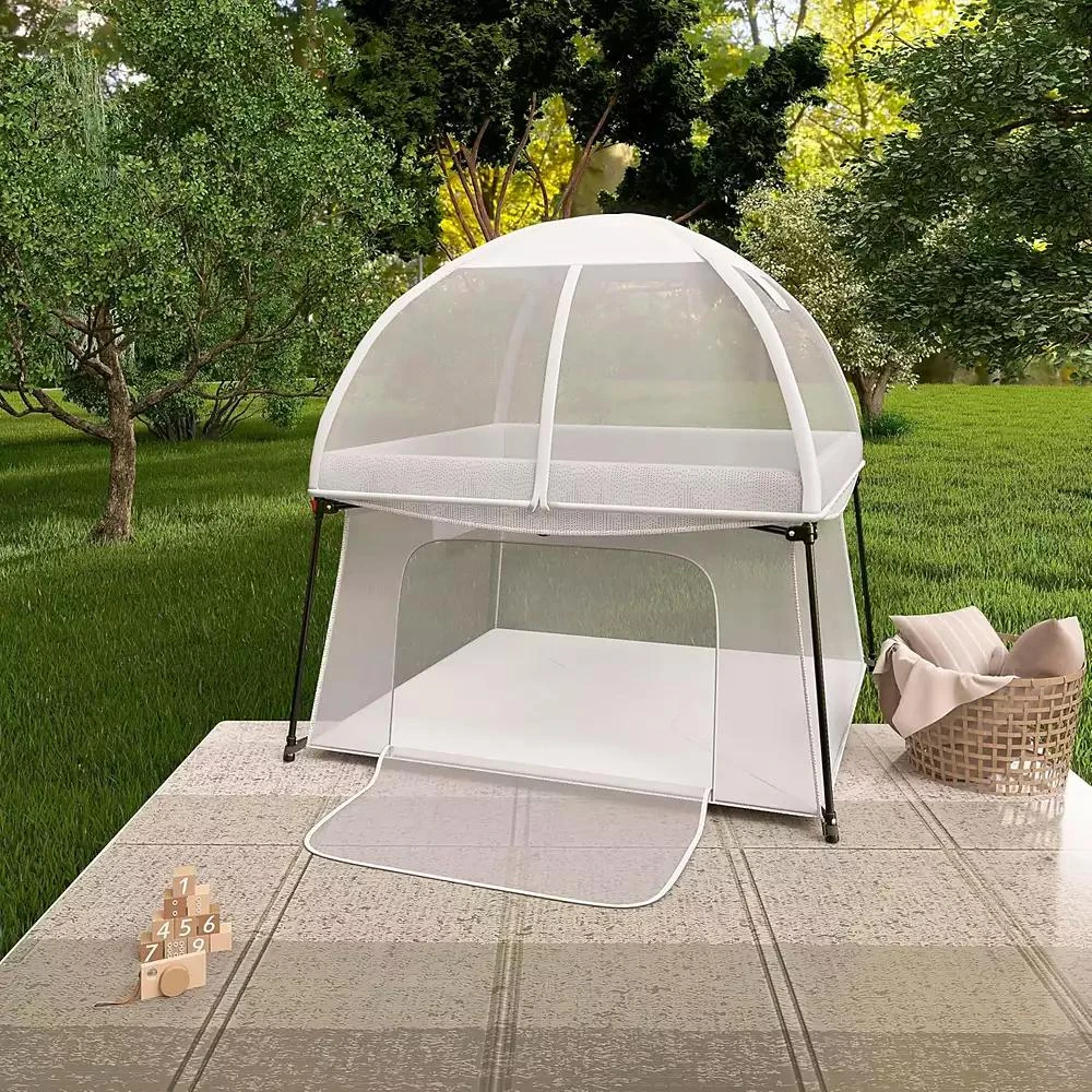 Dream On Me Baby Ziggy Square Playpen with Canopy 5