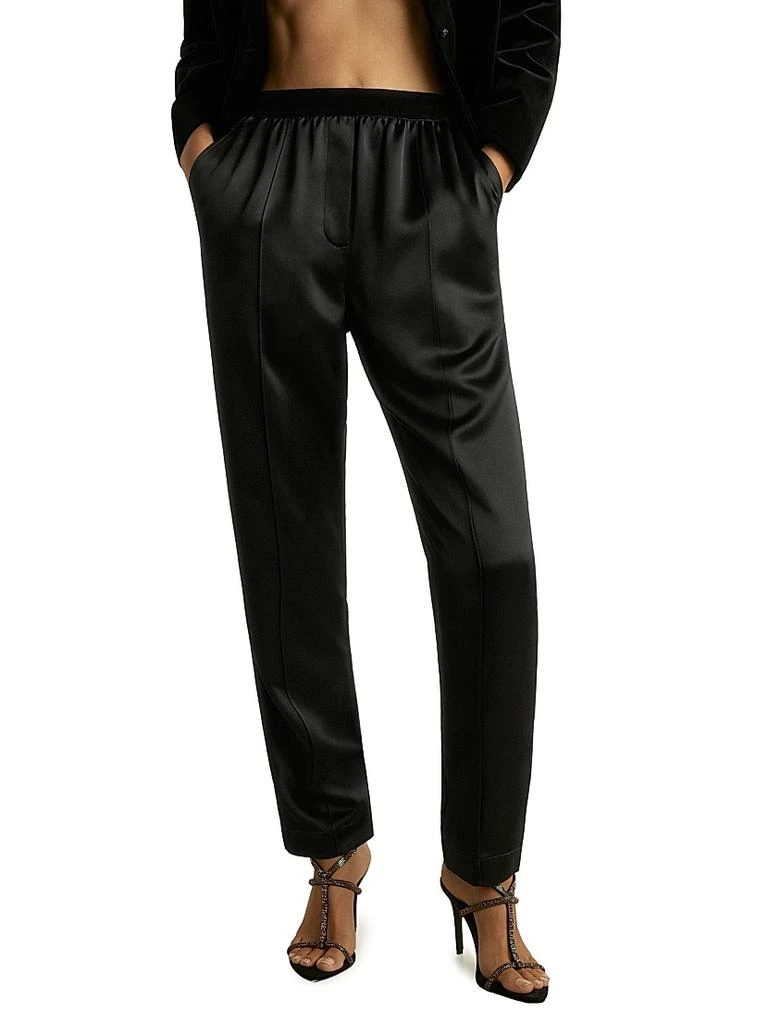 REISS Elea Satin Tapered Trousers 3
