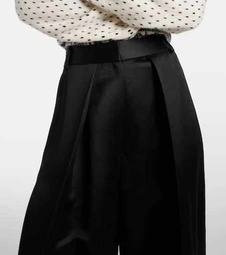 Khaite Marinta high-rise satin wide-leg pants 4