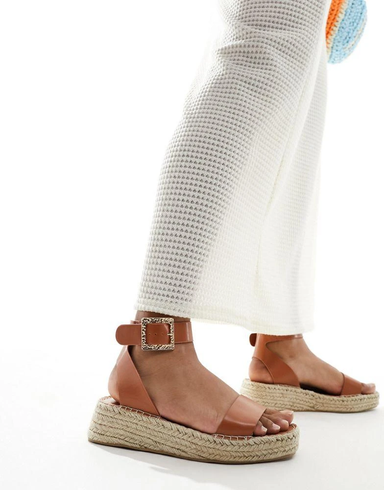 South Beach South Beach two part espadrille in sandals tan 3