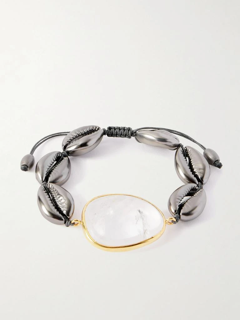 Tohum Concha 水晶、贝壳、镀金手链 1