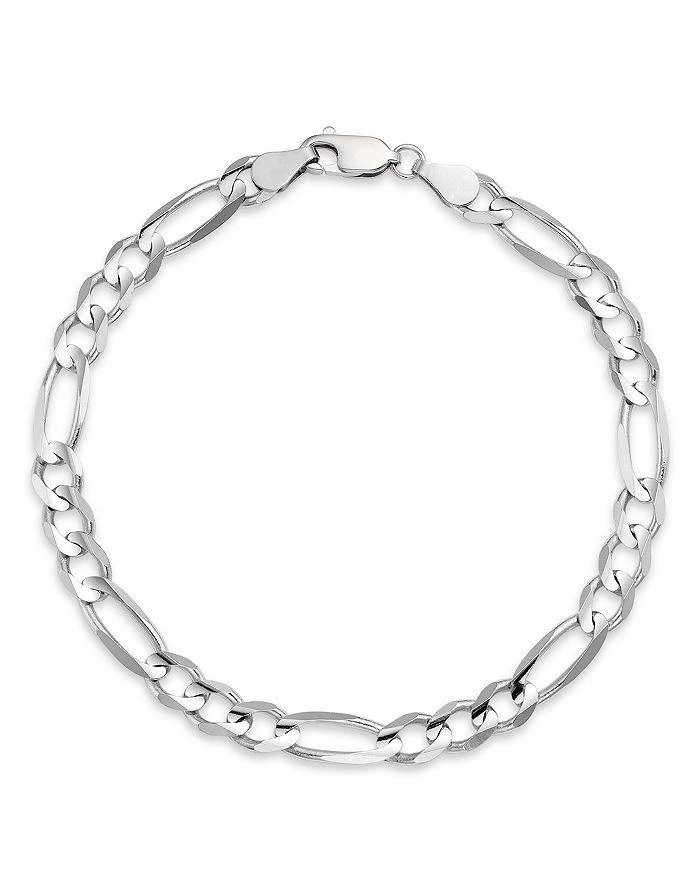 Bloomingdale
s Men
s Figaro Link Chain Bracelet in 14K White Gold