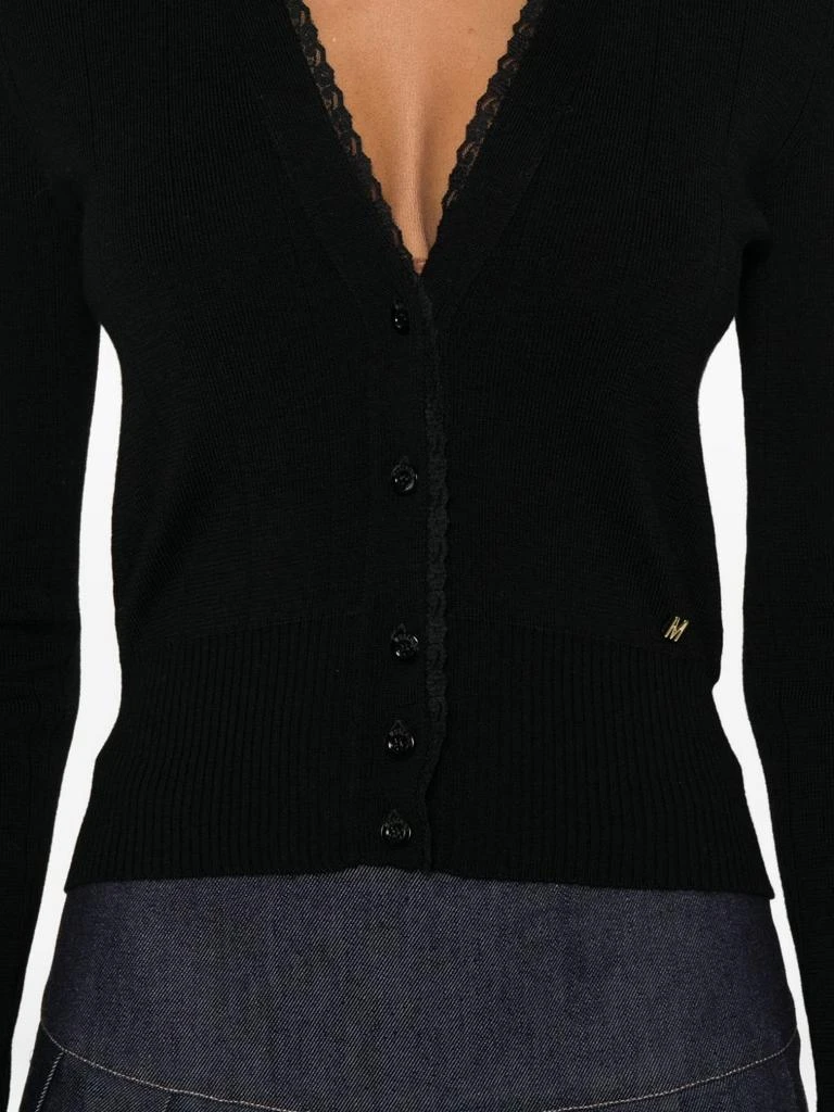 Moschino Cropped Black Wool Cardigan 4