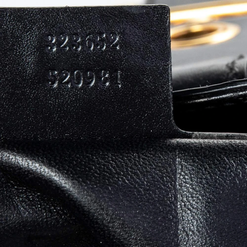 Gucci Gucci Black Leather Lady Buckle Tote 8