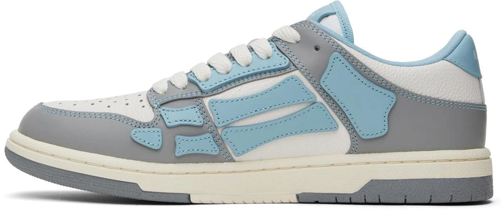 AMIRI Blue & Gray Varsity Skel Top Low Sneakers 3