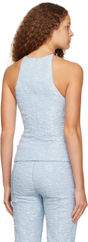 Ganni Blue Jacquard Tank Top 3