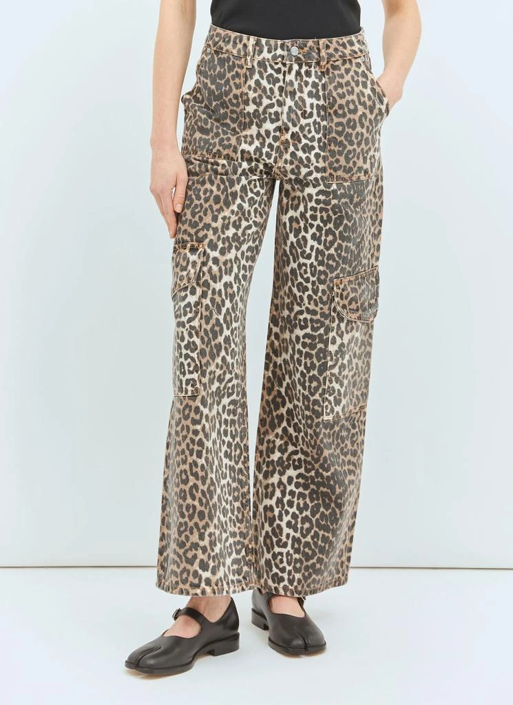 Ganni Angi Leopard Print Jeans 1