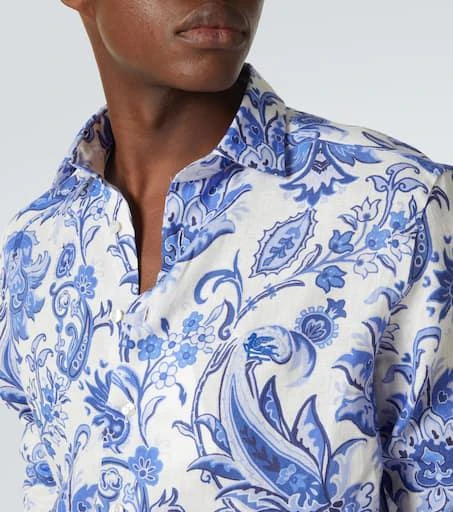 ETRO Roma paisley linen shirt 6