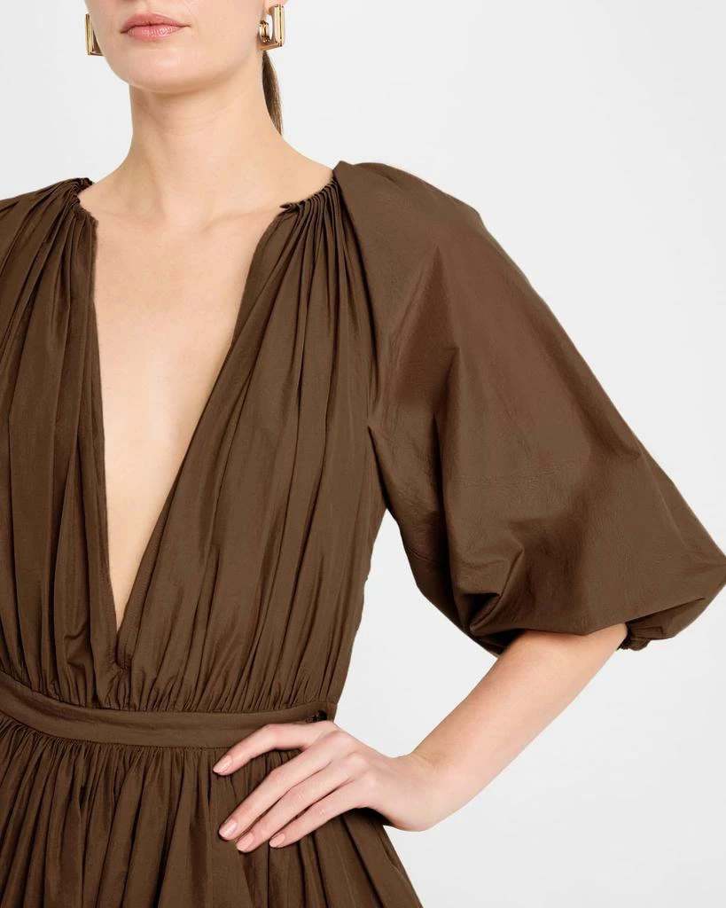 PHILOSOPHY di LORENZO SERAFINI Plunging Puff-Sleeve Balloon Dress 5