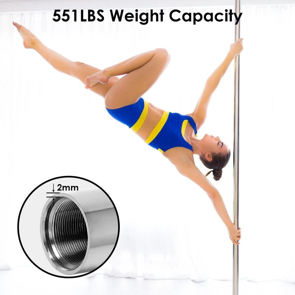 TRIPLEXPOLES Dance Pole 45mm Spinning Static Dancing Pole 2
