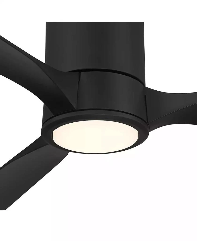 Casa Vieja 56" Keel Indoor Outdoor Ceiling Fan 3 Blade LED Light Remote Control Matte Black Finish Bedroom Hugger Damp Rated 2