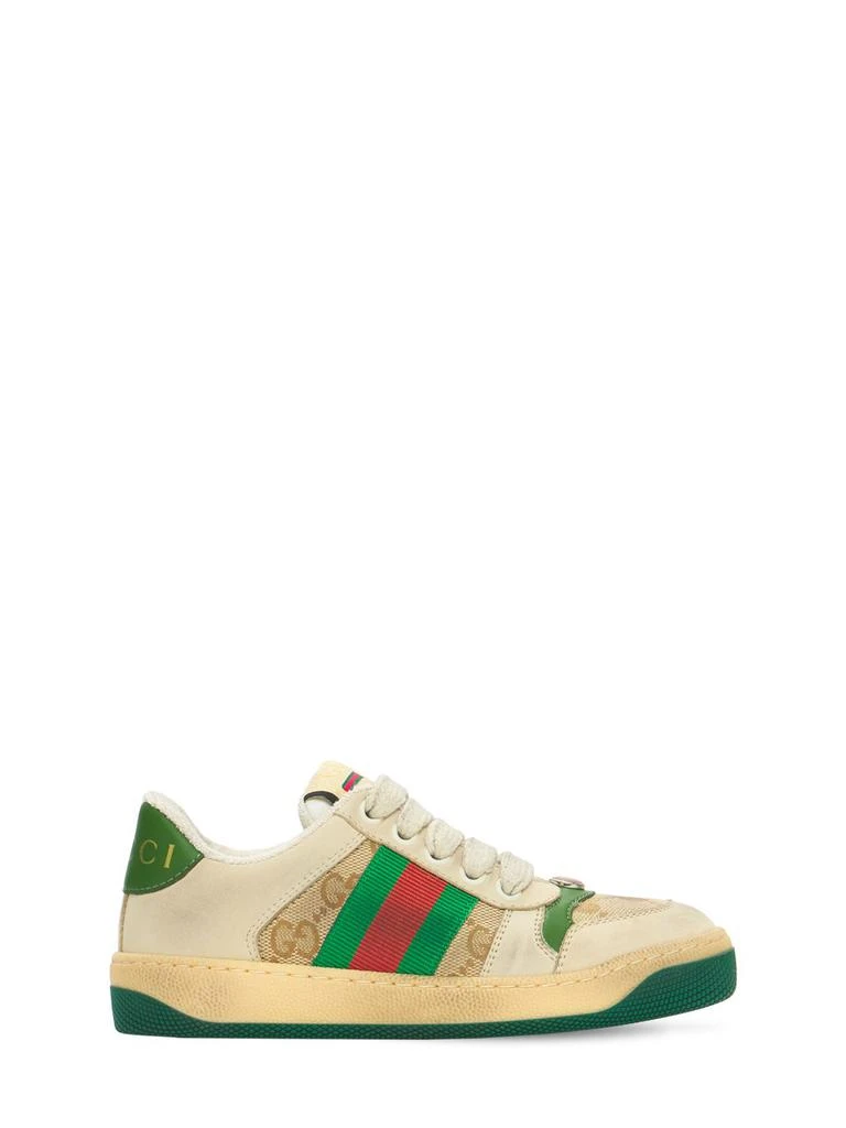 GUCCI Gg Canvas Sneakers W/ Web Detail