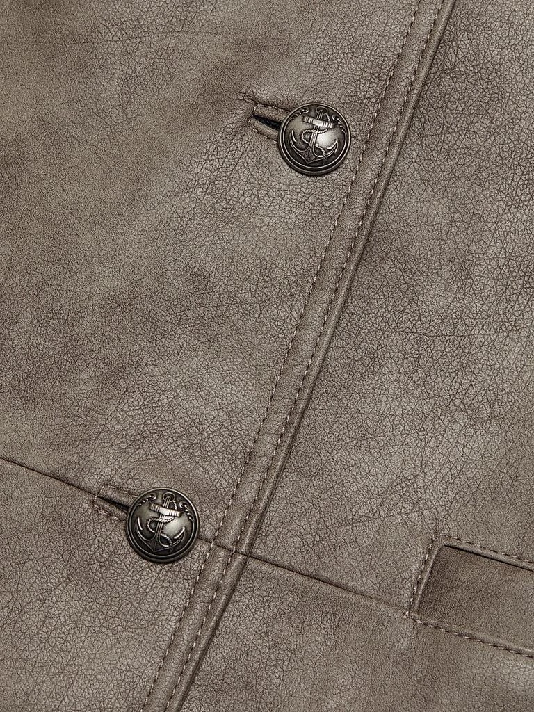 Kobi Halperin Lyles Denim-Printed Faux Leather Jacket 7