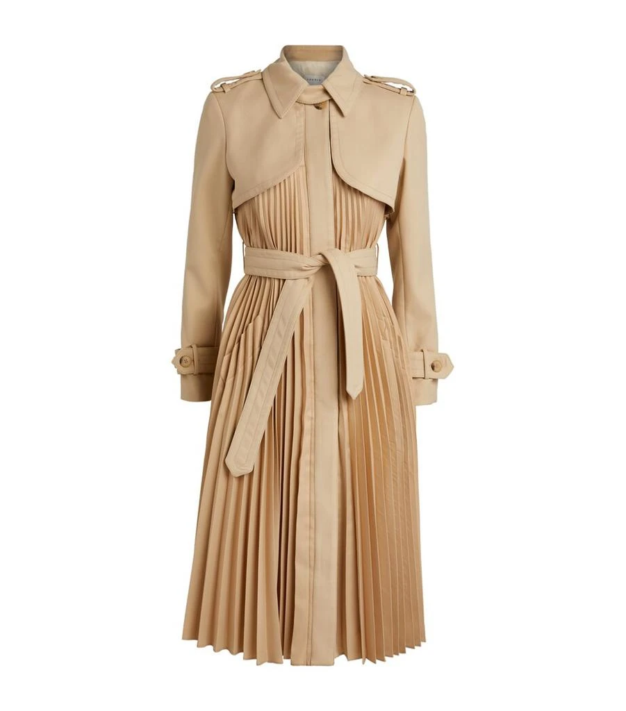 Sandro Paris Pleated Trench Coat - Coats - BeyondStyle