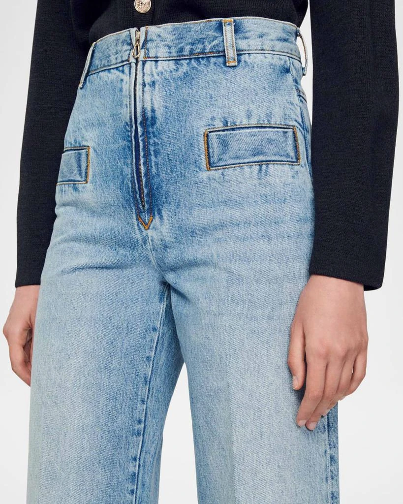 Sandro Oslo Wide Leg Jeans 5