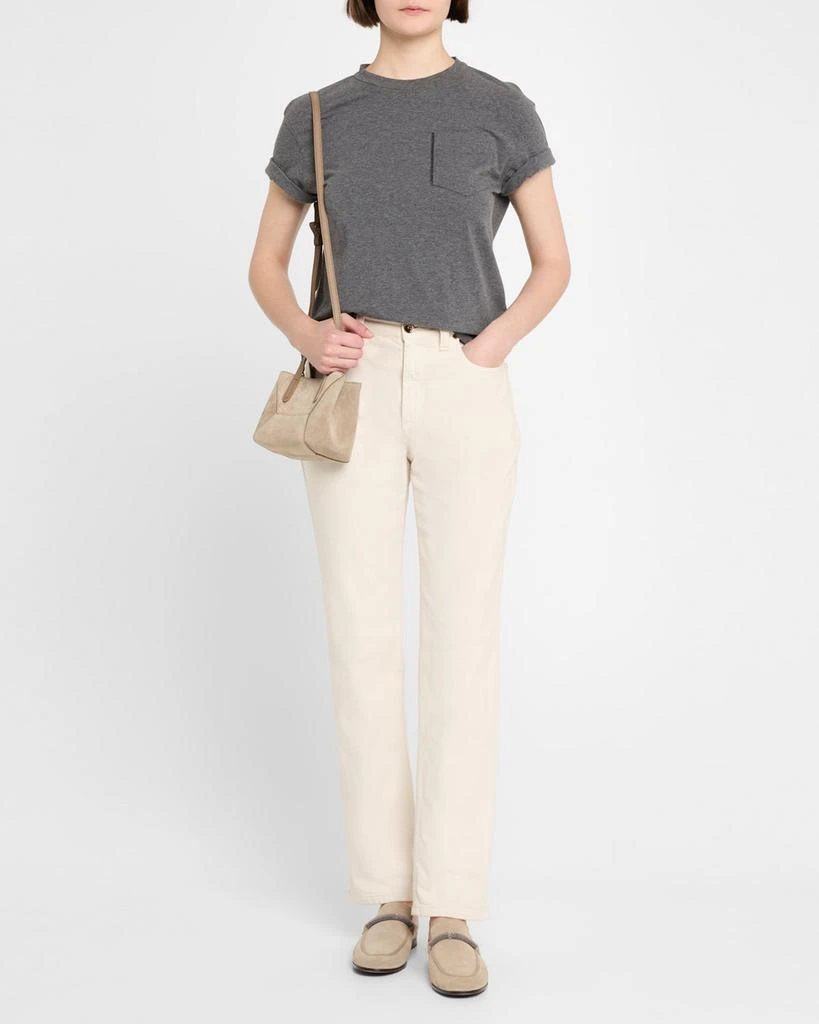 Brunello Cucinelli Essense Monili Leather Top-Handle Bag 7