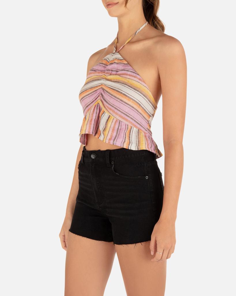 InMocean Women's Sunset Stripe Halter Top, Size XL