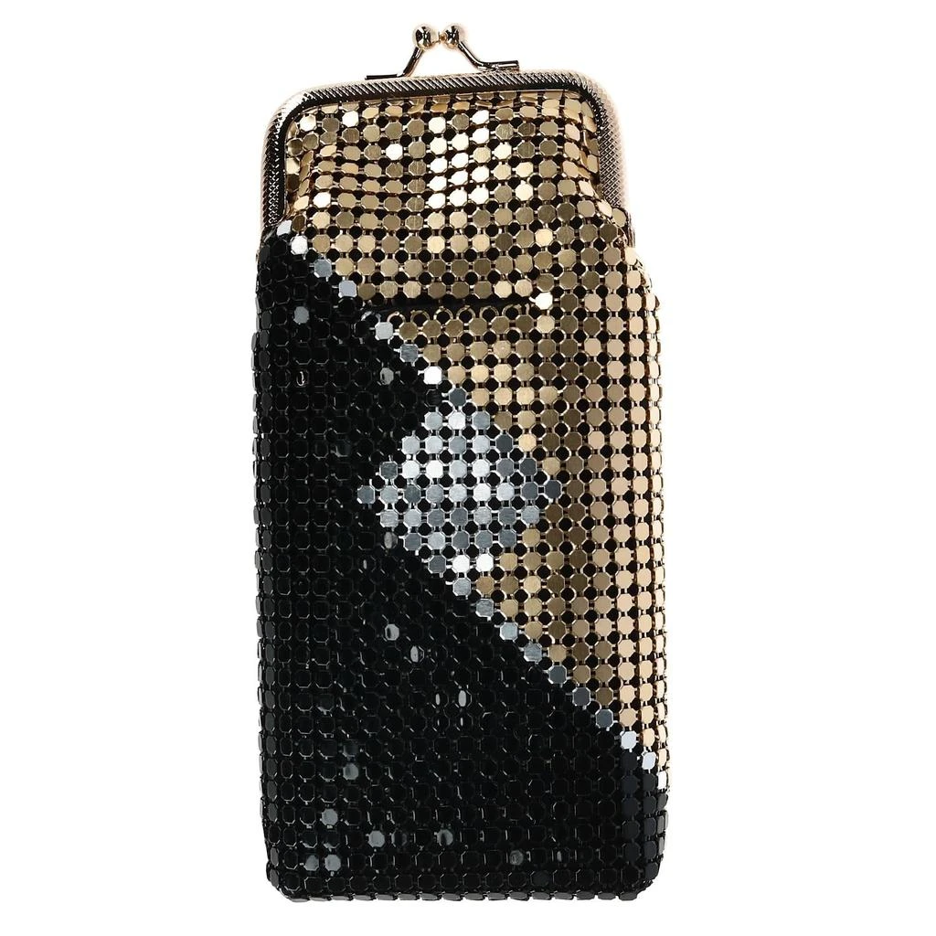 CTM Women's Mesh Pattern Cigarette Case with Lighter Pocket & Kiss Lock Closure 4