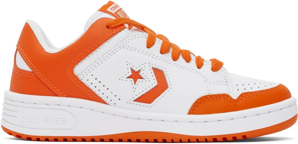 Converse Orange & White Weapon Low Top Sneakers 1