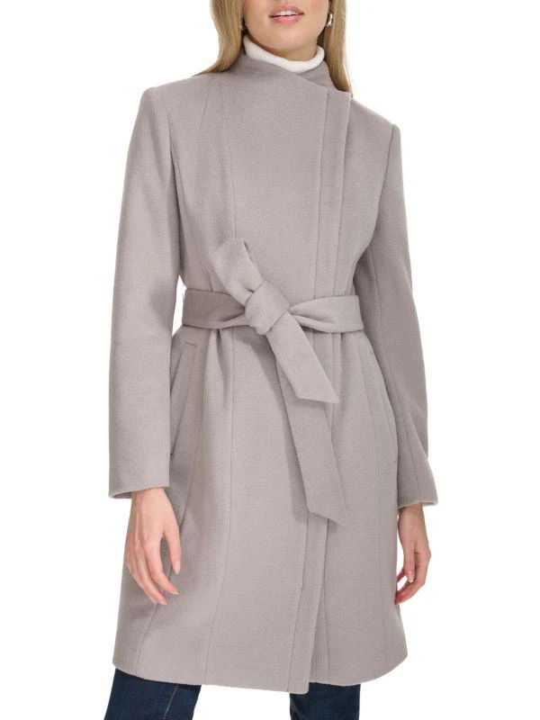 Cole Haan Double Breast Wool Blend Coat 1