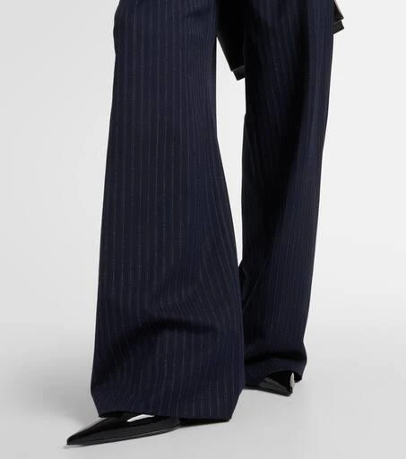 VERONICA BEARD Heyser pinstripe high-rise wide-leg pants 5