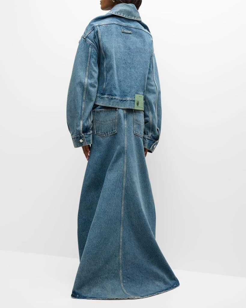 Jean Paul Gaultier Low-Rise Denim Fishtail Jeans 4