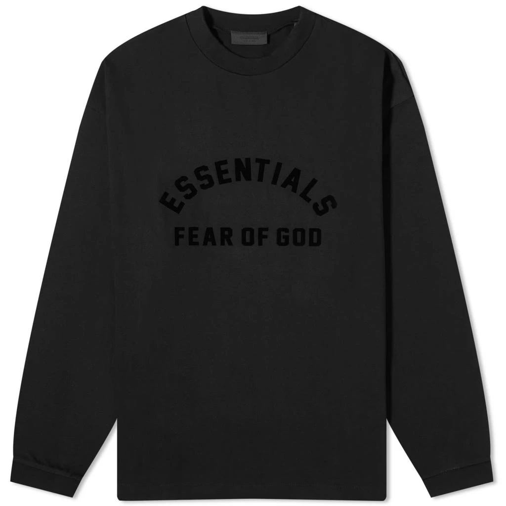 Essentials Fear of God ESSENTIALS Spring Long Sleeve Printed T-Shirt - Jet Black 1