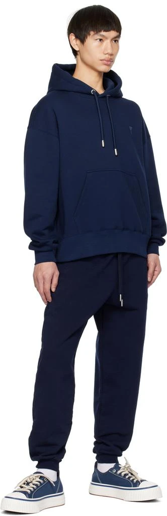 AMI Paris Navy Ami de Coeur Hoodie 4