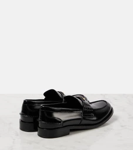 Prada Logo brushed leather loafers 2