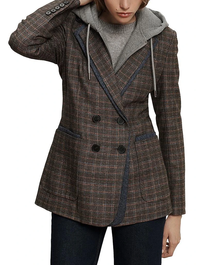 VERONICA BEARD Hedi Checked Wool-Blend Dickey Jacket 3