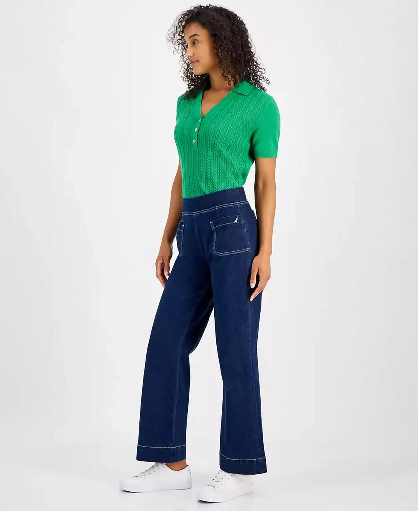 Nautica Jeans Women's High-Rise Pull-On Flare Jeans 4