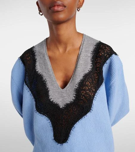 Stella McCartney Lace-trimmed virgin wool sweater 4