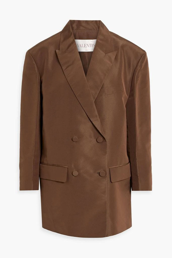 Valentino Double-breasted silk-faille blazer 1