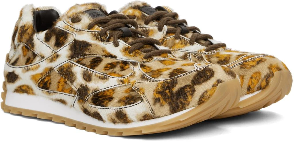 Bottega Veneta White & Orange Orbit Sneakers 4
