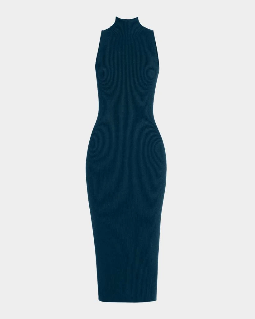 Sablyn Rib-Knit Cashmere Fitted Dress 1
