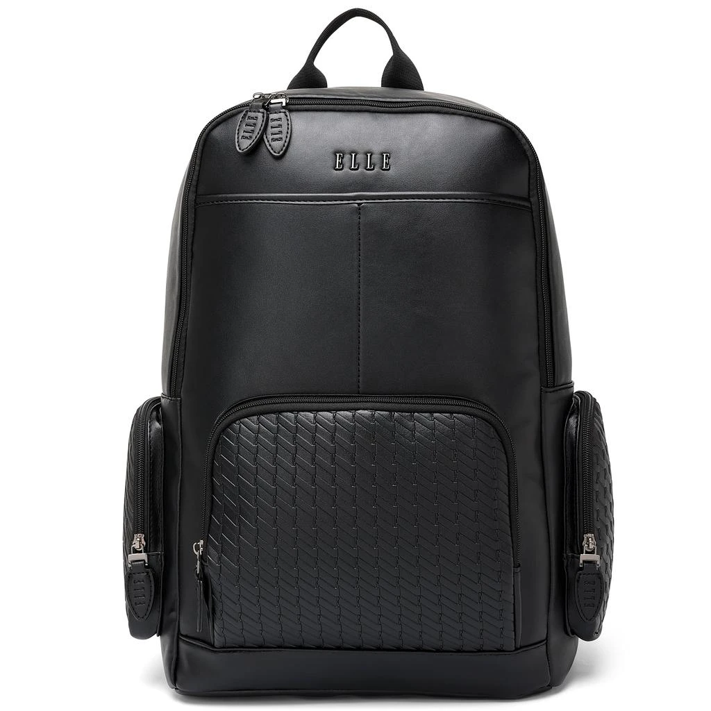 ELLE Leisure Luxe 27L Vegan Leather Backpack | Black 1