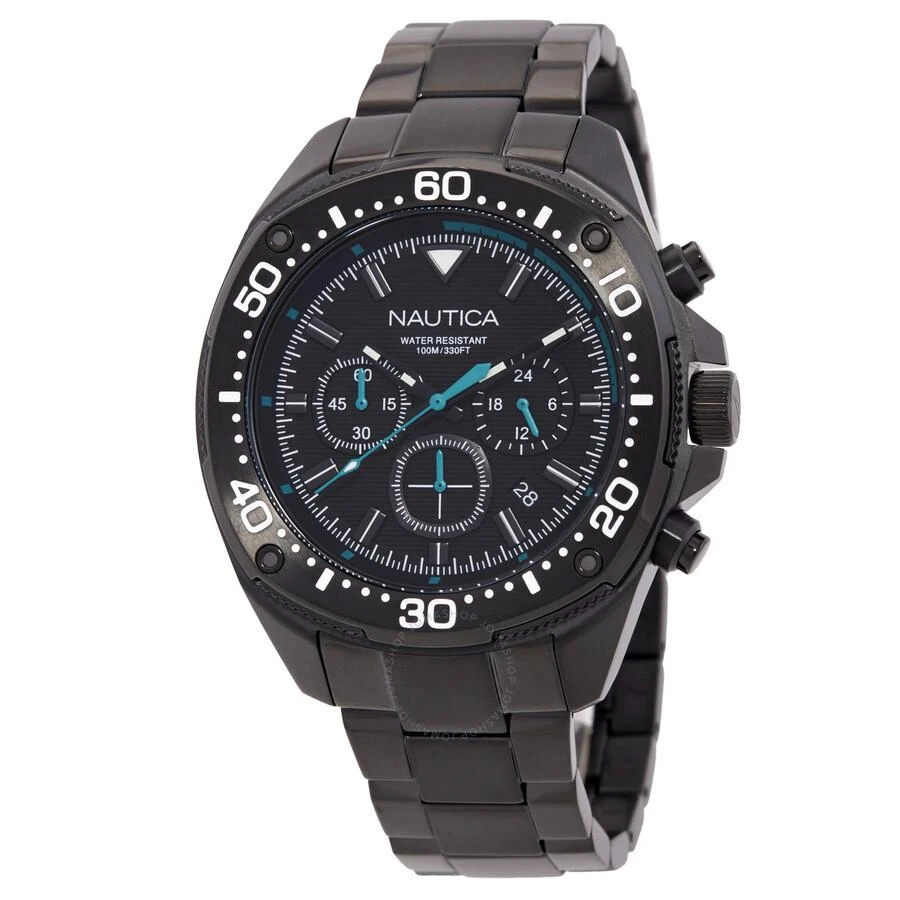 Nautica NCT Blue Sail Chronograph Quartz Black Dial Men's Watch NAPBSF408 1