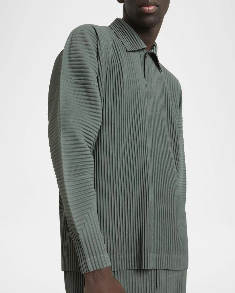 Homme Plisse Issey Miyake Men's MC October Pleated Polo Shirt 4