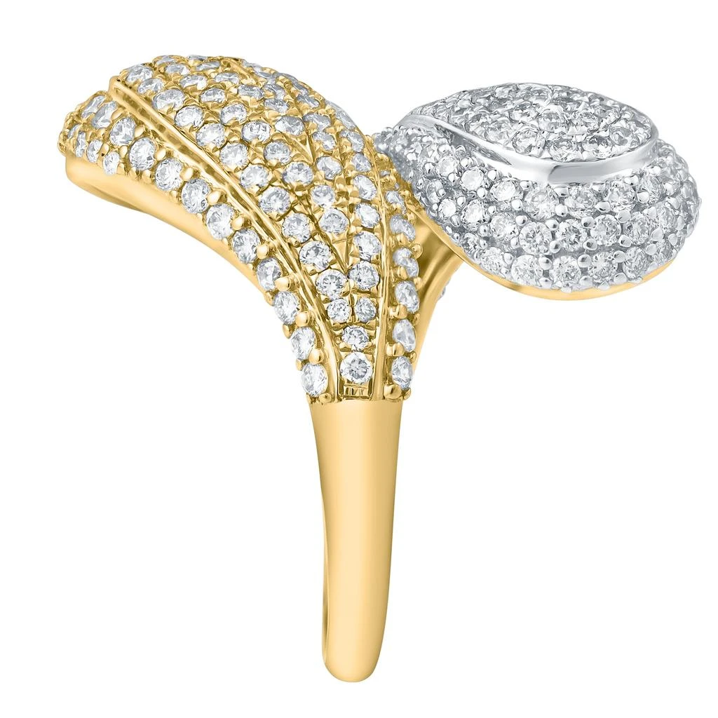 LuvMyJewelry Sable 2.15 Ct 14K Gold Two Tone Pave Diamond Ring 4