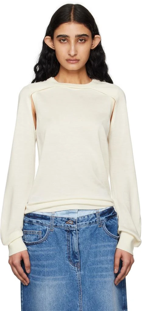 Helmut Lang Off-White Shrug Sweater 1