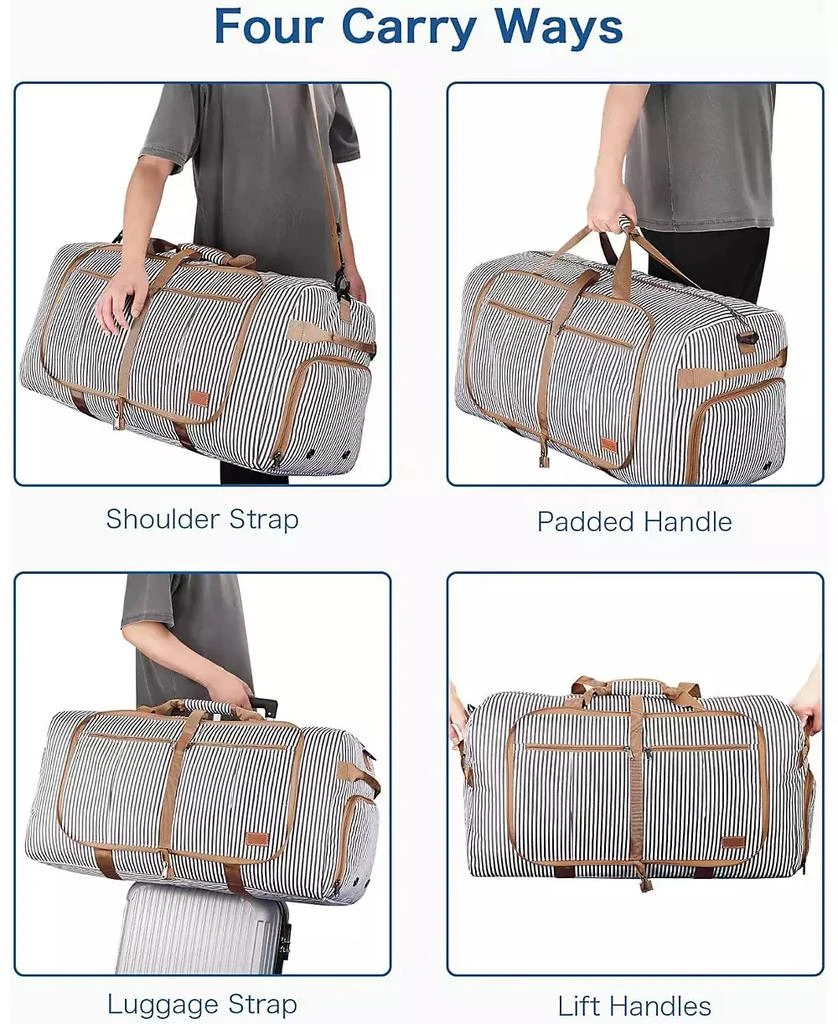 Urtala 80L Large Duffle Bag for Travel, 26” Travel Duffel Bag with Shoe Compartment, Foldable Collapsible Overnight Bag Gym Bag Weekender Bags for Men Women, Water & Tear Resistant 3