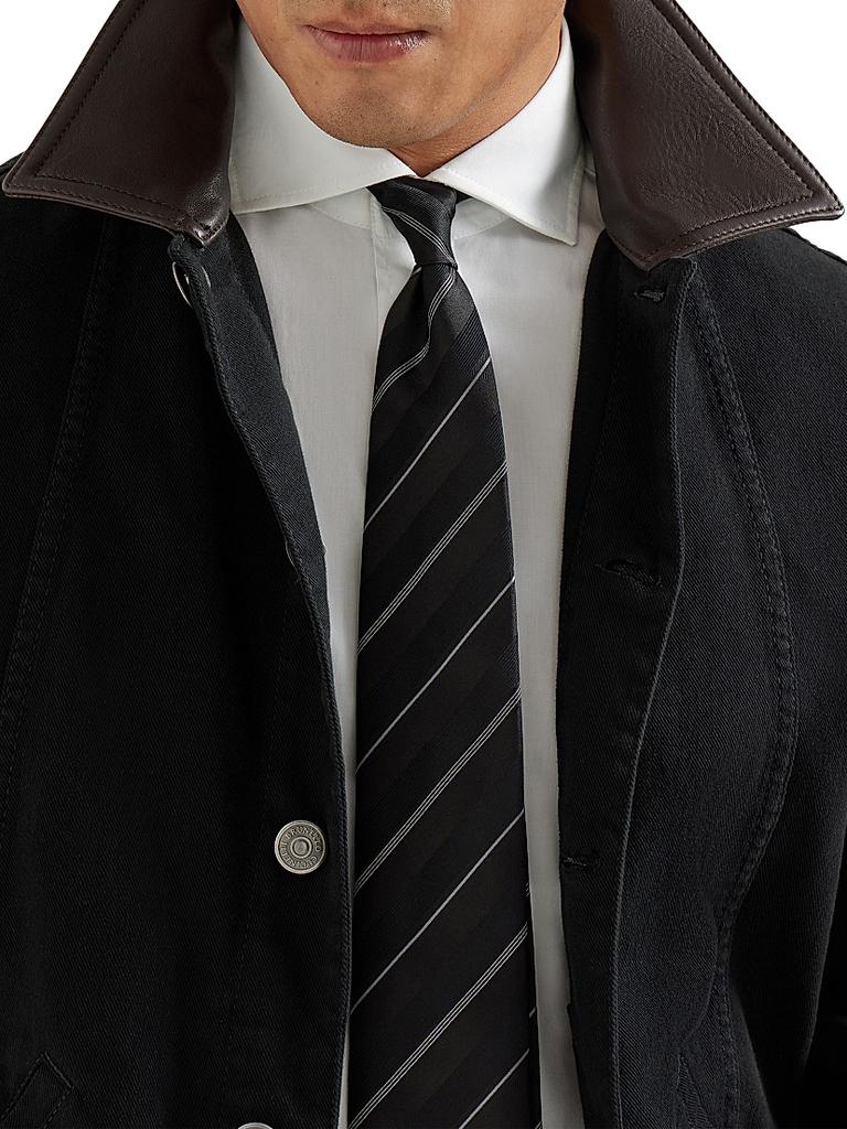 Brunello Cucinelli Striped Silk Tie