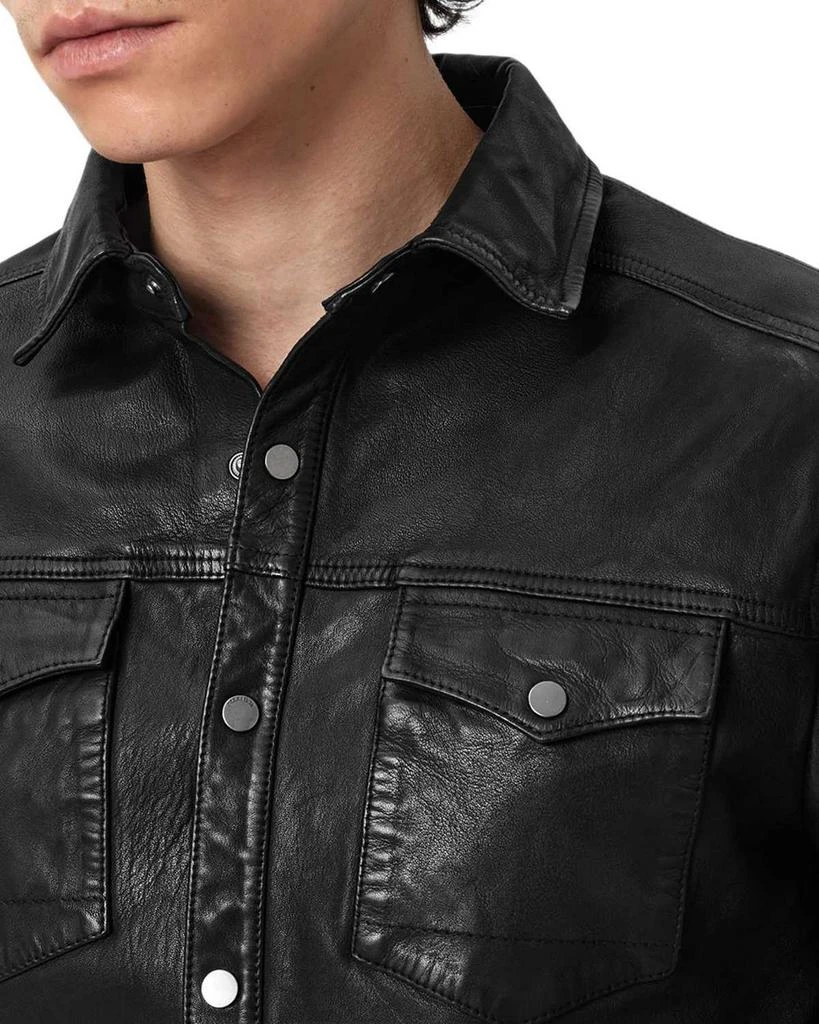 ALL SAINTS Irwin Leather Shirt 7