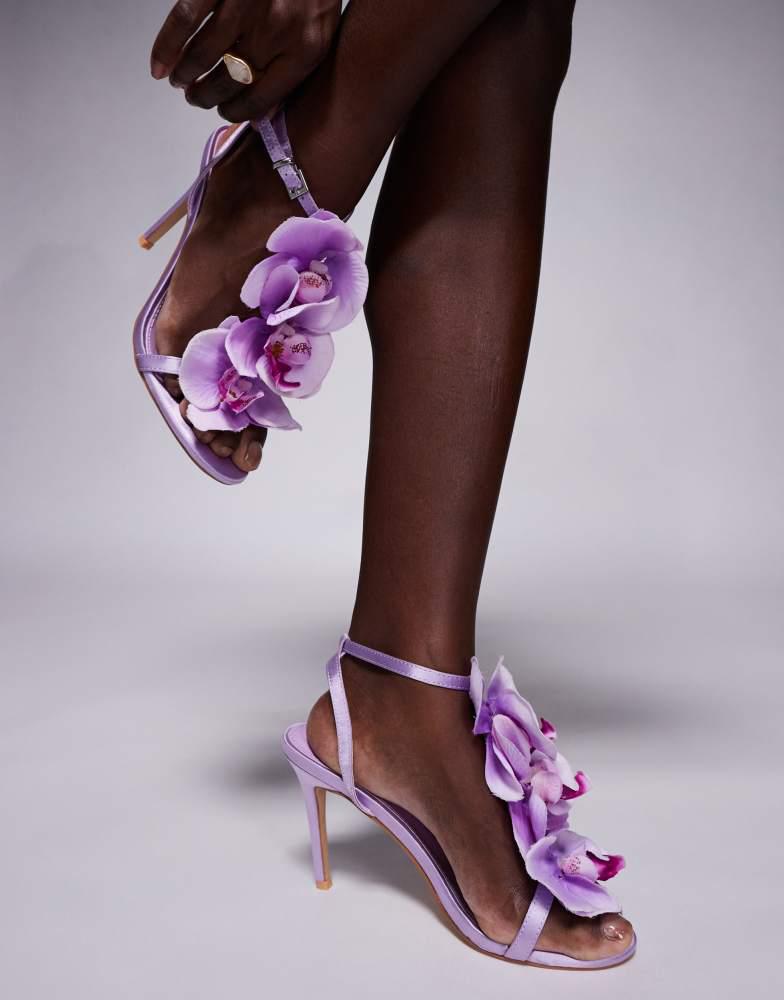 Public Desire Public Desire Melika orchid heeled sandals in lilac