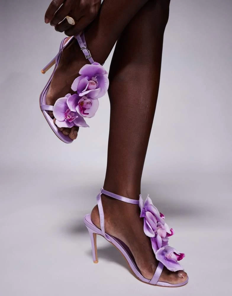 Public Desire Public Desire Melika orchid heeled sandals in lilac 2