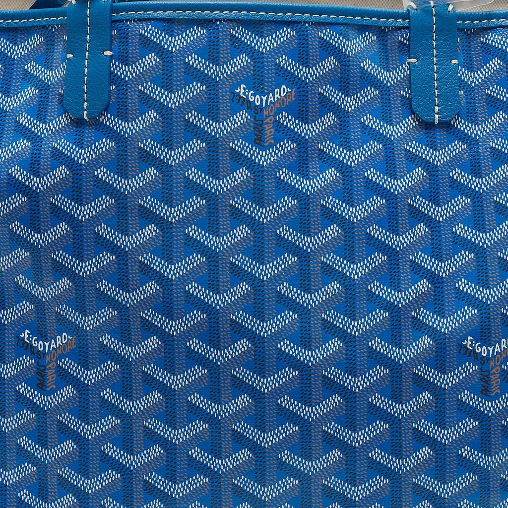 Goyard Goyard Blue Goyardine Coated Canvas and Leather Saint Louis PM Tote 5