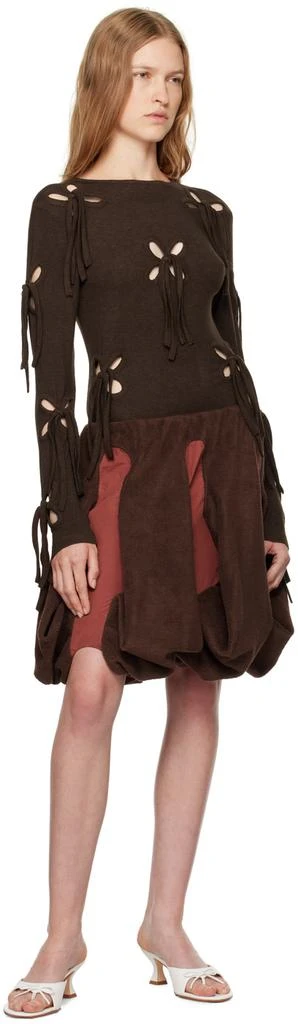 J.Kim Brown Porcelain Figurine Midi Skirt 5