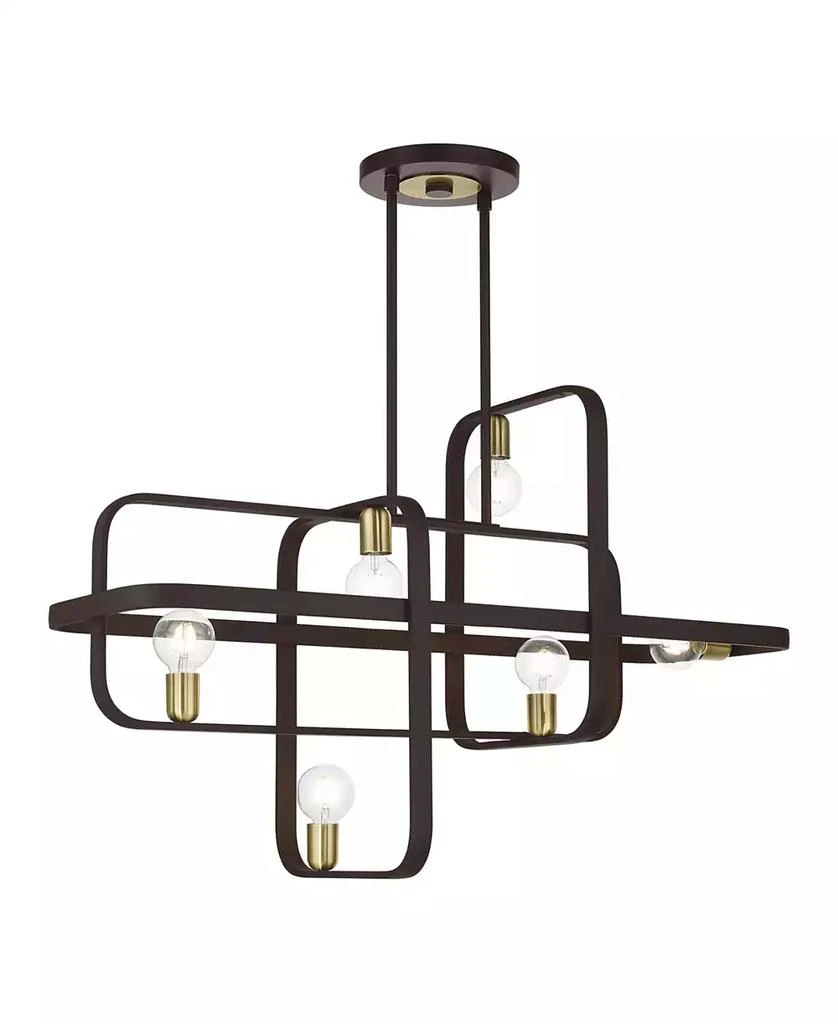 Livex Bergamo 6 Lights Linear Chandelier 6